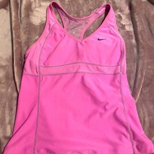 Nike dri-fit tank with built in bra